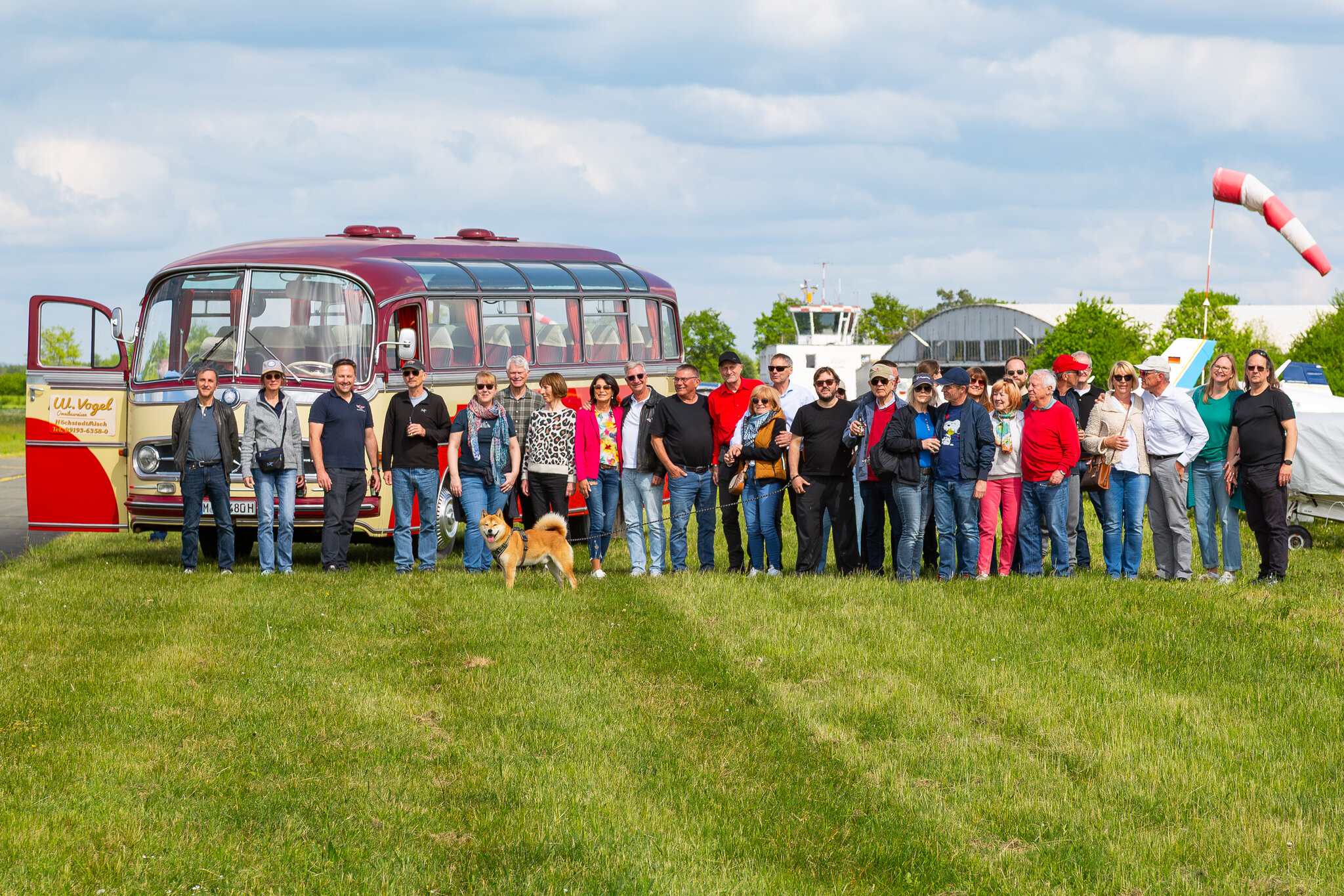 AGM group and historic bus